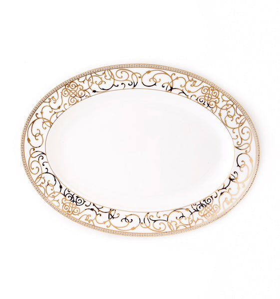 Oval Platter-Athena 24kt Gold Collection